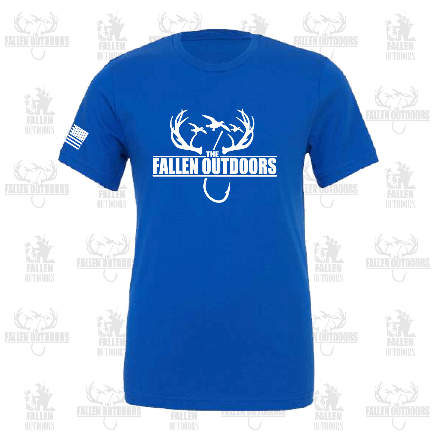 Hooks & Horns Men's Royal Blue T-Shirt