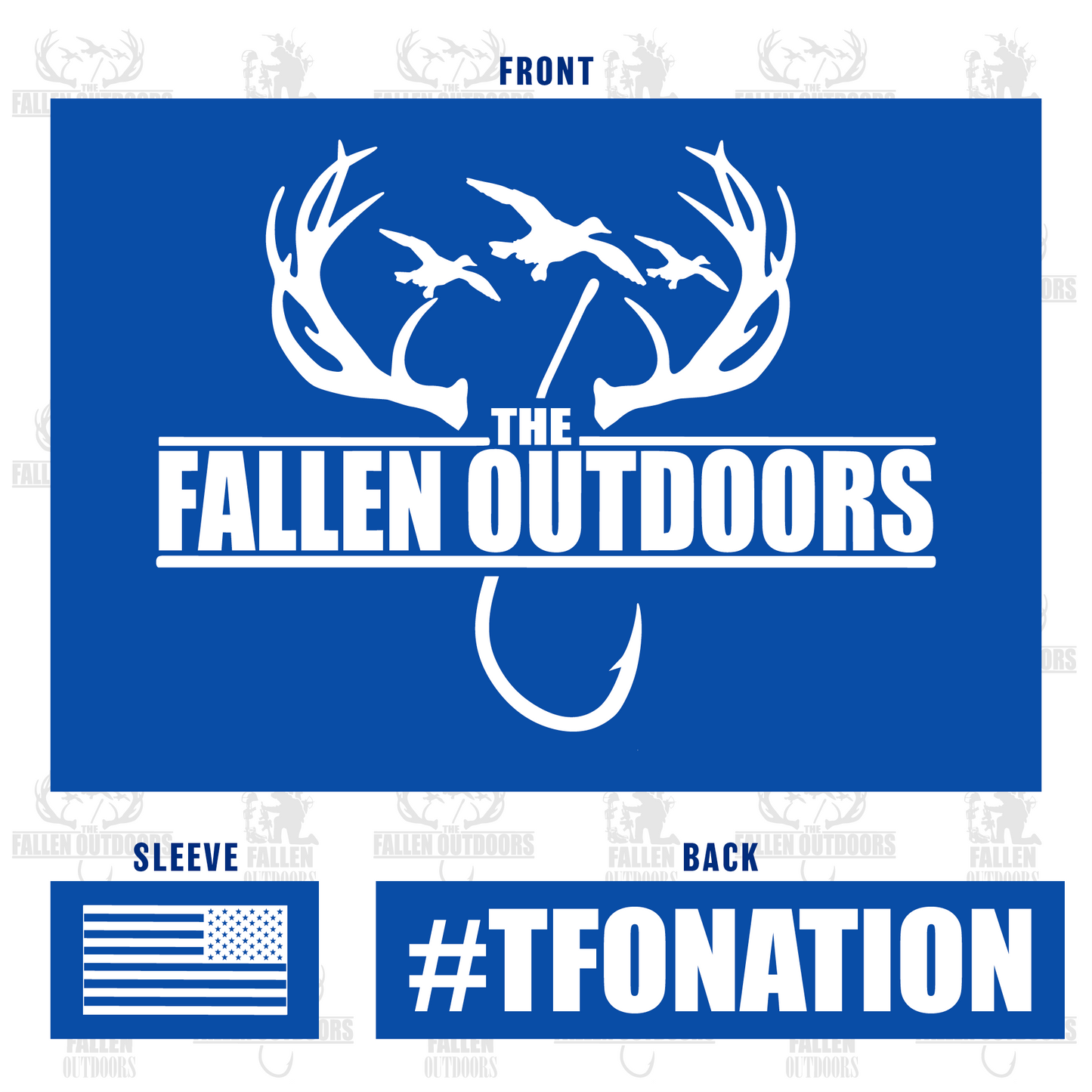 Hooks & Horns Men's Royal Blue T-Shirt