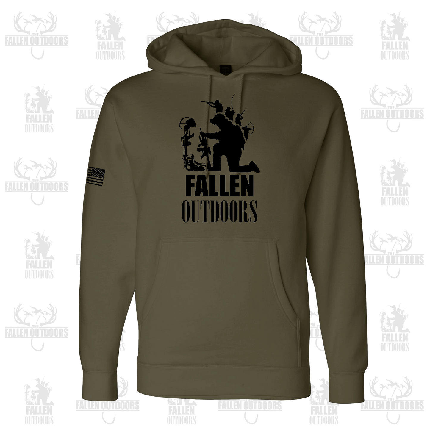 TFO Classic Olive Green Performance Hoodie