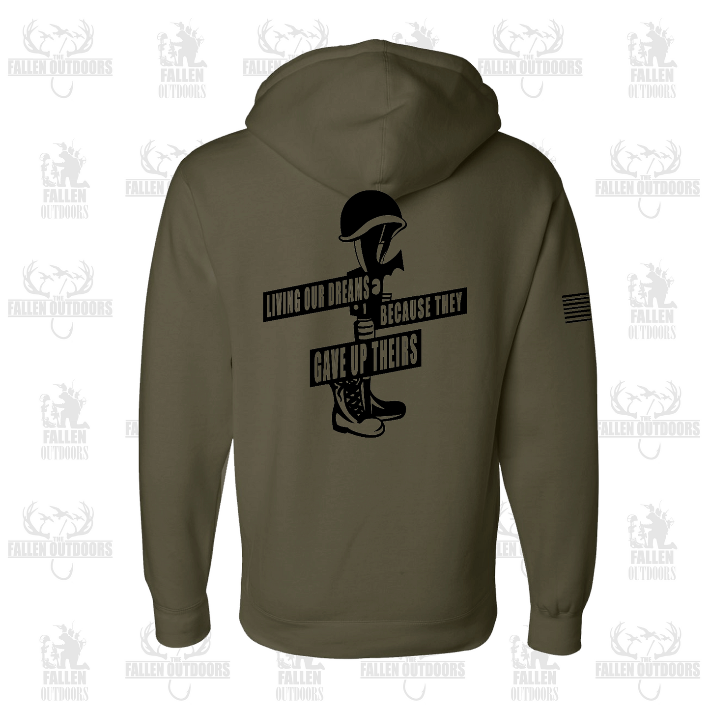 TFO Classic Olive Green Performance Hoodie