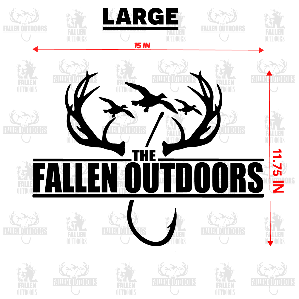Hooks & Horns Logo Decal