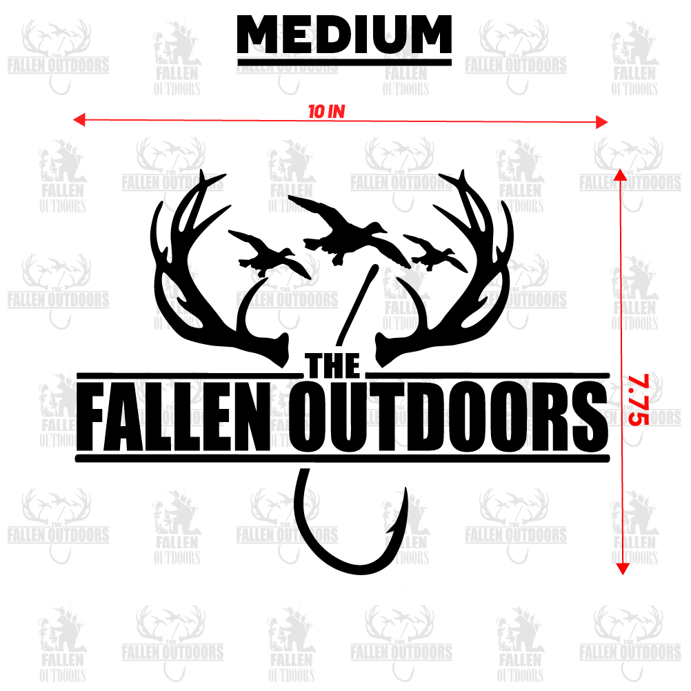 Hooks & Horns Logo Decal