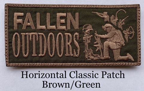 Classic Logo Patch VELCRO Large (Brown/Dark Green)