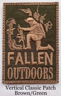 Classic Logo Patch VELCRO Small (Brown/Dark Green)