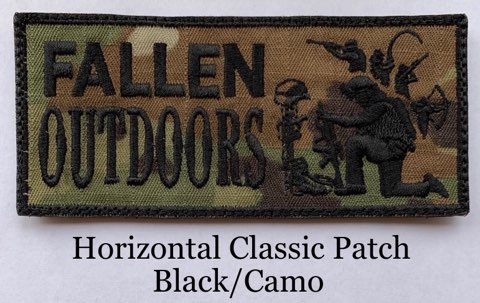 Classic Logo Patch HEATSEAL Large (Black/Camo)