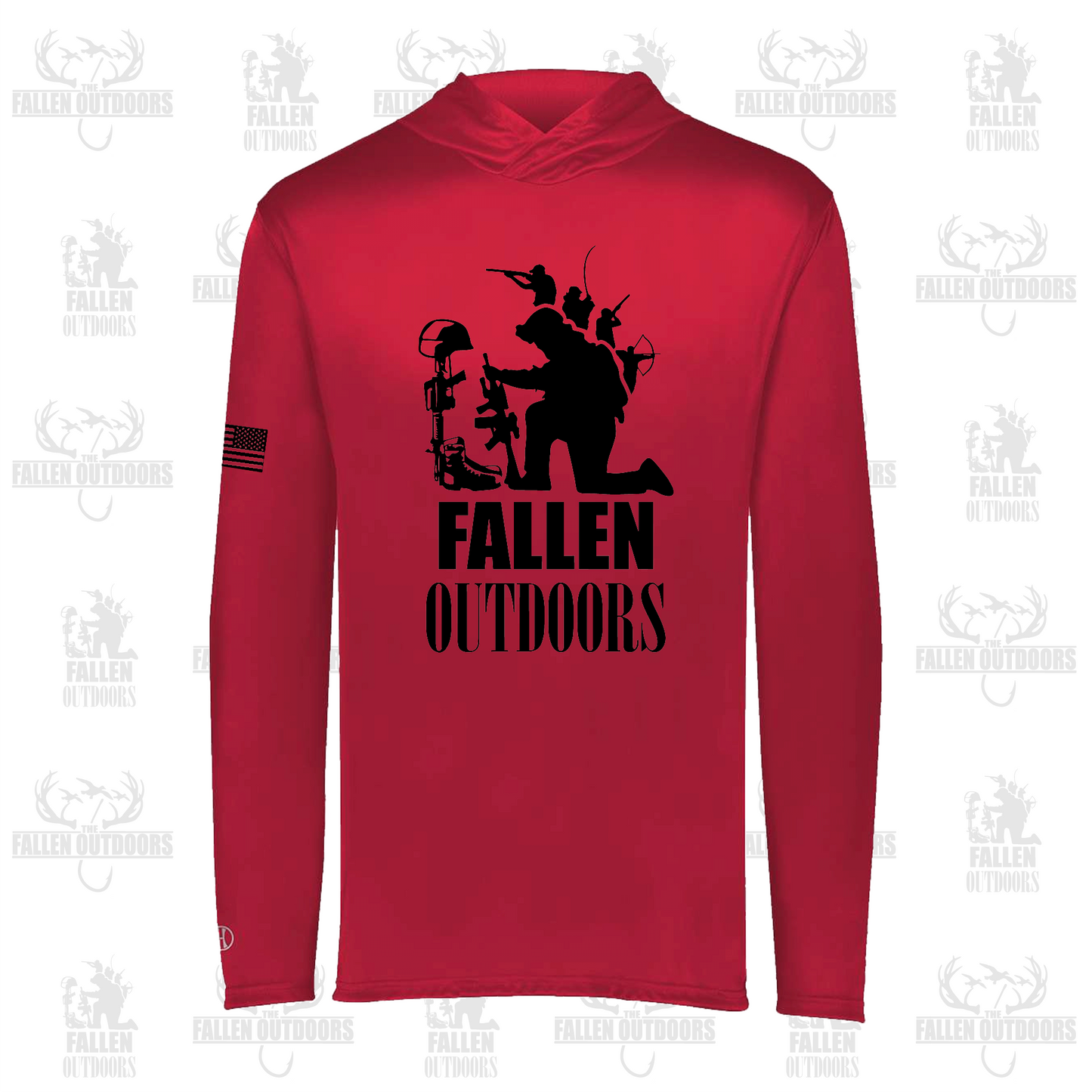 TFO Classic Logo RED Hooded UPF