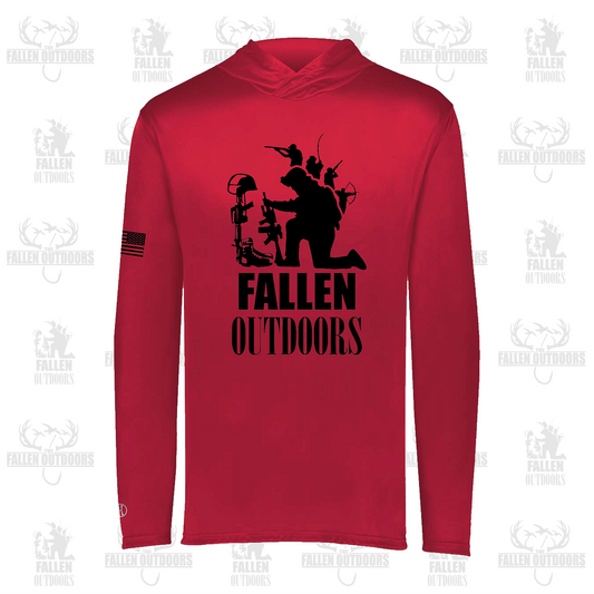 TFO Classic Logo RED Hooded UPF