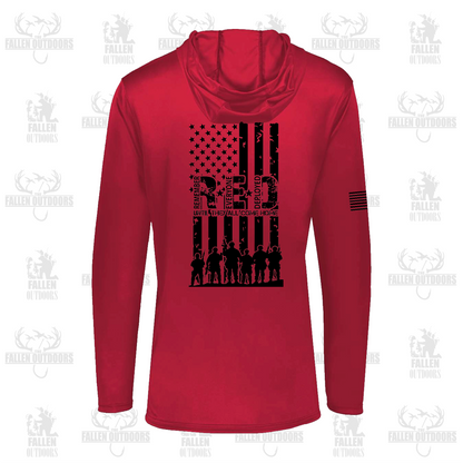 TFO Classic Logo RED Hooded UPF