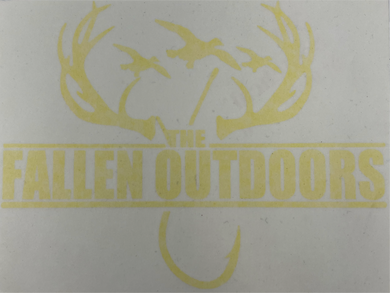 Hooks & Horns Decal SMALL (Yellow)