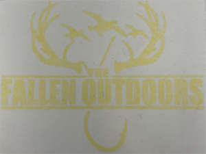 Hooks & Horns Decal SMALL (Yellow)