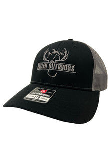 Hooks & Horns Trucker Hat (Black/Charcoal)