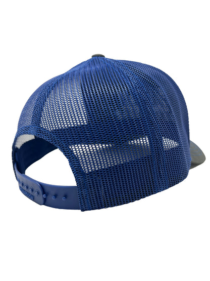 Fallen Outdoors Trucker Hat (Charcoal/Royal Blue)