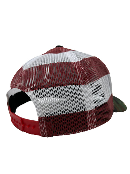 Classic Logo Patch Trucker Hat (Camo/American Flag)