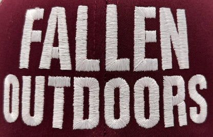 Fallen Outdoors Trucker Hat (Cardinal Red/White)