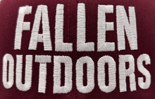 Load image into Gallery viewer, Fallen Outdoors Trucker Hat (Cardinal Red/White)