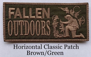Classic Logo Patch VELCRO Large (Brown/Dark Green)