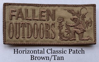 Classic Logo Patch VELCRO Large (Brown/Tan)