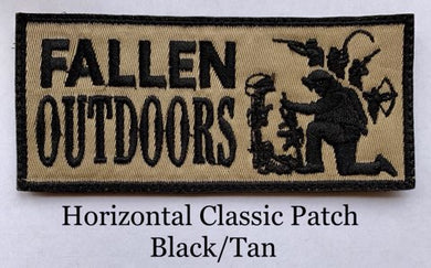 Classic Logo Patch VELCRO Large (Black/Tan)